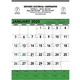 Triumph(R) Calendars Green Black Contractor Memo Calendar