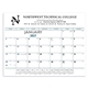 Triumph(R) Calendars Blue Black Desk Pad