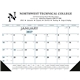 Triumph(R) Calendars Blue Black Desk Pad with Vinyl Corners