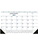Triumph(R) Calendars Blue Black Desk Pad with Vinyl Corners
