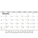 Triumph(R) Calendars Black White Desk Pad