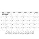 Triumph(R) Calendars Black White Desk Pad