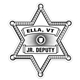 Badge Sticker On Roll Sheriff 2 9/16 X 3 1/16 White Gloss Paper Roll Of 1000