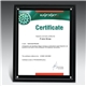 Magnetic Certificate Holder - Clear on Black - 8 1/2 x 11 Insert