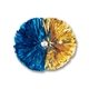 2- Color Contrasting Ends Metallic Show Pom - 4