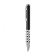 Blackpen Brass Twist - Action Black Ballpoint Pen w / Comfort Grip, Chrome Points