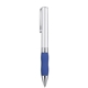 Blackpen Brass Twist - Action Ballpoint Pen Satin Chrome w / Blue Soft Comfort Grip