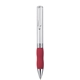 Blackpen Brass Twist - Action Ballpoint Pen Satin Chrome w / Red Soft Comfort Grip