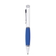 Blackpen Brass Twist - Action Ballpoint Pen Satin Chrome w / Blue Soft Comfort Grip
