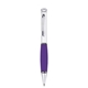 Blackpen Brass Twist - Action Ballpoint Pen Satin Chrome w / Purple Soft Comfort Grip