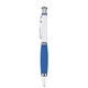 Blackpen Brass Click - Action White Ballpoint Pen w / Blue Comfort Grip, Chrome Points