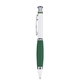 Blackpen Brass Click - Action White Ballpoint Pen w / Green Comfort Grip, Chrome Points