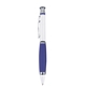 Blackpen Brass Click - Action White Ballpoint Pen w / Purple Comfort Grip, Chrome Points