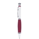 Blackpen Brass Click - Action White Ballpoint Pen w / Red Comfort Grip, Chrome Points