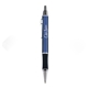 Blackpen Brass Click - Action Blue Ballpoint Pen w / Comfort Grip, Chrome Points