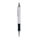 Blackpen Brass Click - Action Silver Ballpoint Pen w / Comfort Grip, Chrome Points