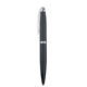 Blackpen Twist - Action Brass Ballpoint Pen in Black Lacquer w / Spring Clip, Chrome Points