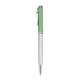 Blackpen Twist - Action Brass Ballpoint Pen in Polished Chrome w / Green Lacquer Cap