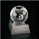 Clearaward Optical Crystal Global Award w / Silver Base 3 In