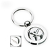 Airplane Swivel Spinner Split - Ring Silver Keyring