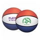 7 Mid - Size Red / White / Blue Rubber Basketball