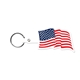 U.S. Flag Flexible Key Tag