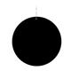 2 1/2 Black Circle Plastic Medallion Badges