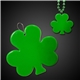 Green Shamrock Plastic Medallion Badges