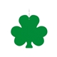 2 1/2 Green Shamrock Plastic Medallion Badges