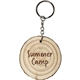 Natural Wood with Rings Keyring