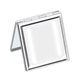 Square 2X Magnifying Mirror Compact w / Epoxy Dome Insert
