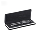 Velvet Interior Diplomat Gift Set Ballpoint Rollerball Pens Black Lacquer Hinged Box