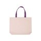 Cotton Canvas Tote Bag with Color Accents