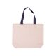 Cotton Canvas Tote Bag with Color Accents