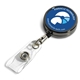 DUBLIN GUNMETAL 30 Cord Gunmetal Colored Solid Metal Retractable Badge Reel and Badge Holder with Full Color Vinyl Label Imprint