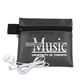 ZIPTUNE Mobile Tech Earbud Kit In Zipper Pack Components inserted into Polyester Zipper Kit