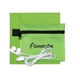ZIPTUNE PLUS Mobile Tech Earbud Kit with Microfiber Cleaning Cloth In Zipper Pack Components inserted into Polyester zipper Kit
