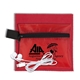ZIPTUNE PLUS Mobile Tech Earbud Kit with Microfiber Cleaning Cloth In Zipper Pack Components inserted into Polyester zipper Kit