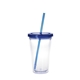 Good Value(TM) Clear Tumbler with Colored Lid - 18 oz
