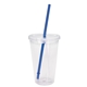 Clear Tumbler with Colored Lid - 18 oz