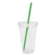 Good Value(TM) Clear Tumbler with Colored Lid - 18 oz