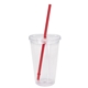 Clear Tumbler with Colored Lid - 18 oz