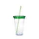 Clear Tumbler with Colored Lid - 18 oz