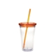 Clear Tumbler with Colored Lid - 18 oz