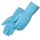 Light Blue Latex Unsupported Flock Lined Glove