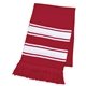 Two - Tone Knit Scarf With Fringe
