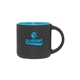 14 oz Minolo Mug - Matte Black - Sky Blue
