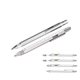 Troika Construction Silver Brass Tool Pen with 4 Metric Ratios, Level, Screwdrivers and Stylus - Black