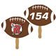 Football Auction Sandwiched Hand Fan Full Color - Paper Products