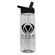 The Flair - 26 oz Transparent Tritan(TM) Bottle with Flip Straw lid